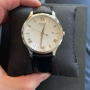 NWOT Tissot Tradition with 2x bands (black and brown leather)